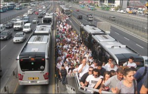 metrrobüs sürüsü